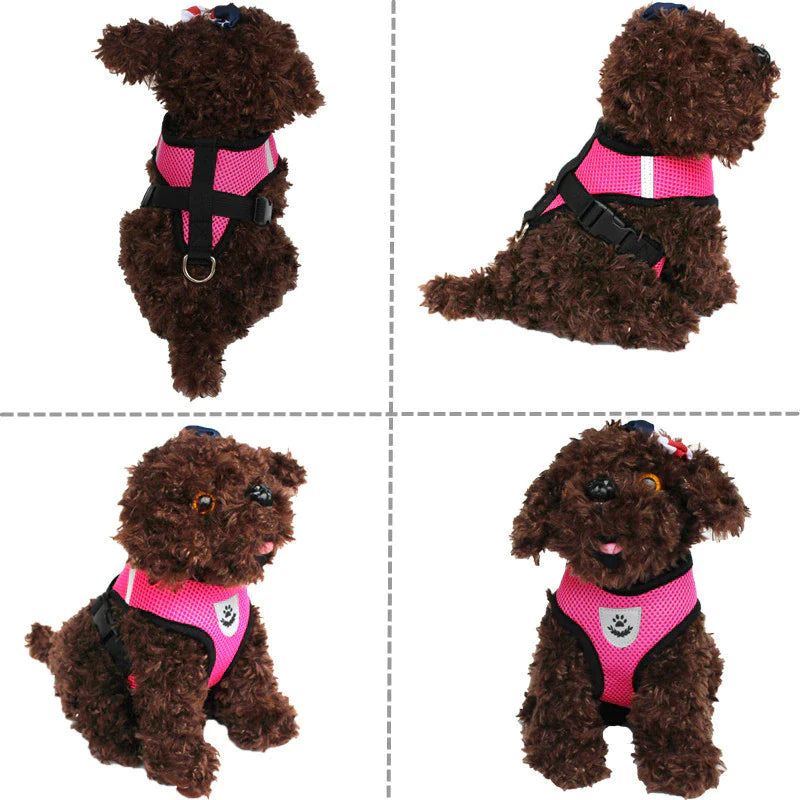 Cat Dog Pet Harness Adjustable Control Vest Dogs Reflective S M L XL Leash